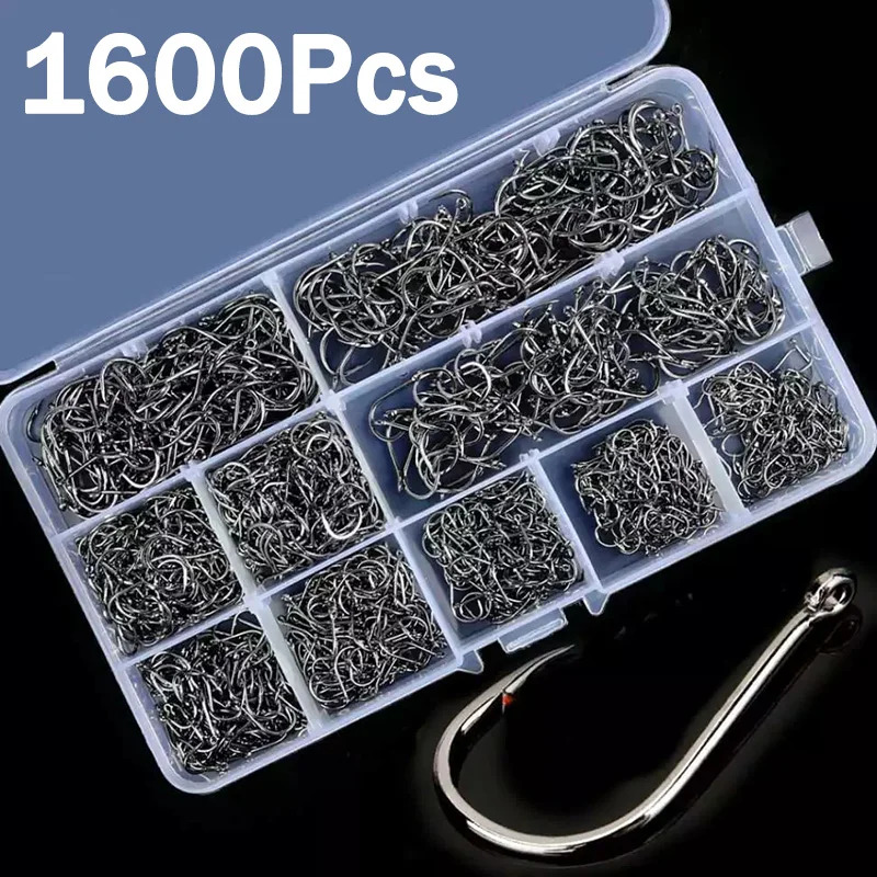Fishing Hook Assortment - 50-1600 szt./pudełko Haczyki wędkarskie ze stali