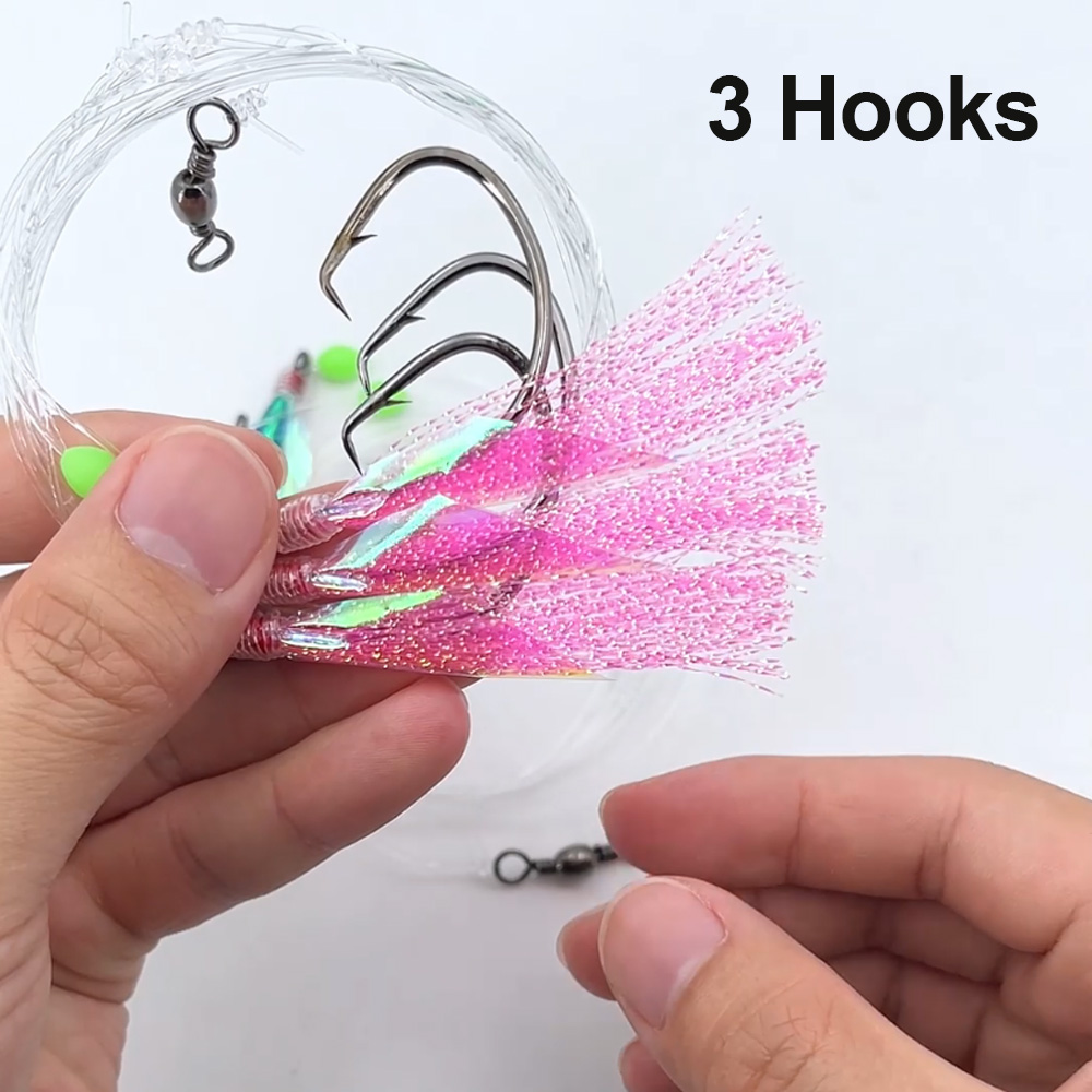 Bimoo 10 sztuk Zestawów Sabiki – Fishing Hook Size recenzja i cena